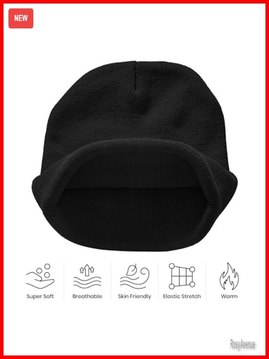 Unisex Stretch Knit Skull Beanie Hat, Acrylic Winter Cap for Outdoor Sports main image 4